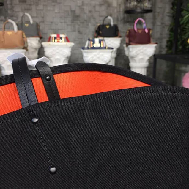 Prada Canvas Monkey Tote Bag 42cm 1BG220 Canvas Spring Summer 2018 Collection Black