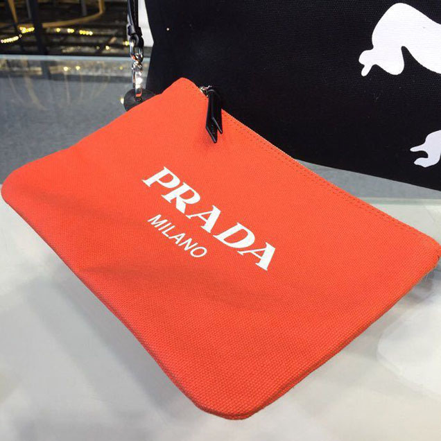 Prada Canvas Monkey Tote Bag 42cm 1BG220 Canvas Spring Summer 2018 Collection Black