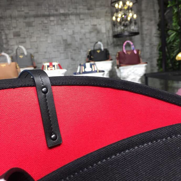 Prada Canvas Dinosaur Tote Bag 42cm 1BG220 Canvas Spring Summer 2018 Collection Black