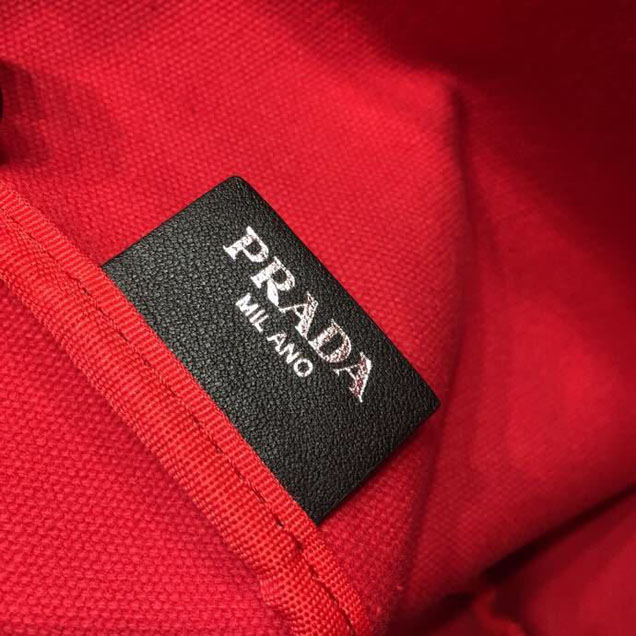 Prada Canvas Dinosaur Tote Bag 42cm 1BG220 Canvas Spring Summer 2018 Collection Black