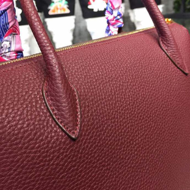 Prada Daino Tote Bag 31cm 1BA157 Calfskin Leather Spring Summer 2018 Collection Burgundy