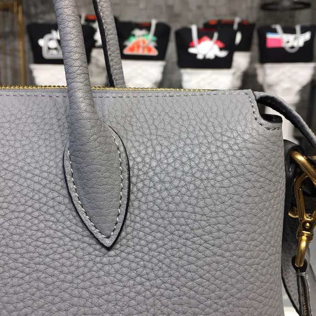 Prada Daino Tote Bag 31cm 1BA157 Calfskin Leather Spring Summer 2018 Collection Grey