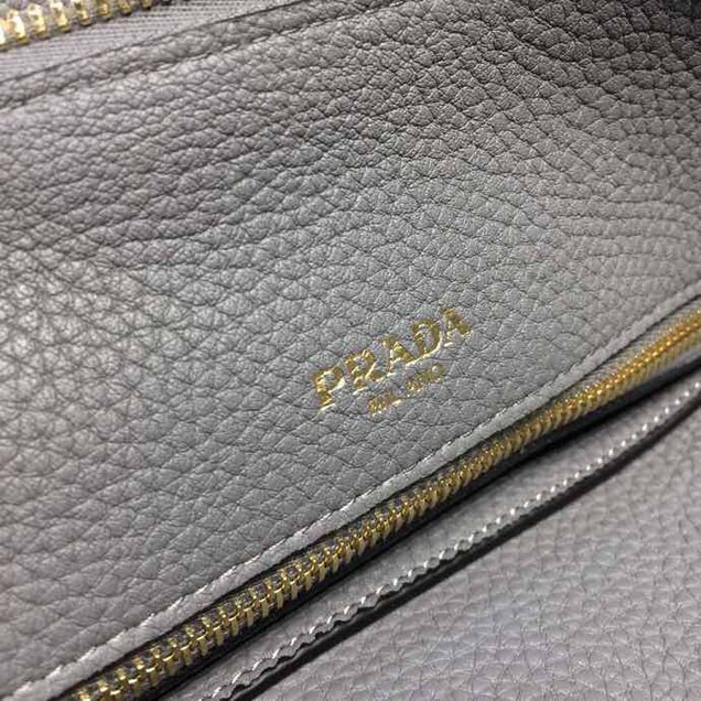 Prada Daino Tote Bag 31cm 1BA157 Calfskin Leather Spring Summer 2018 Collection Grey
