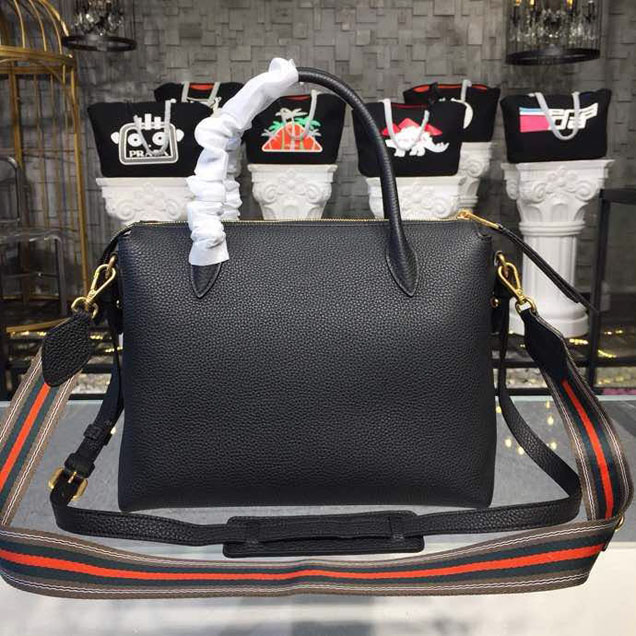 Prada Daino Tote Bag 31cm 1BA157 Calfskin Leather Spring Summer 2018 Collection Black