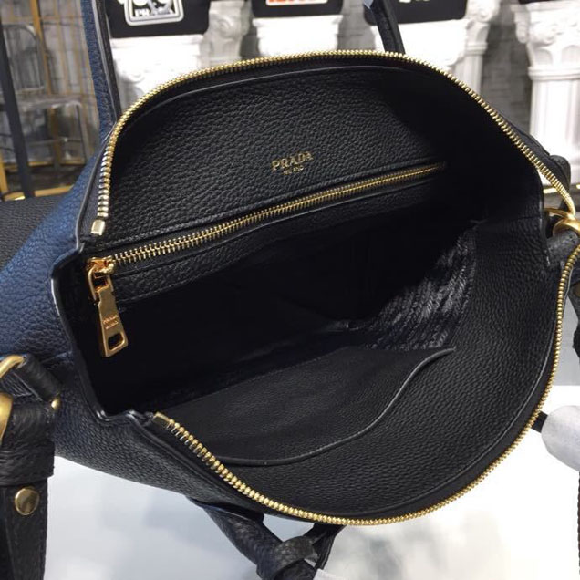 Prada Daino Tote Bag 31cm 1BA157 Calfskin Leather Spring Summer 2018 Collection Black
