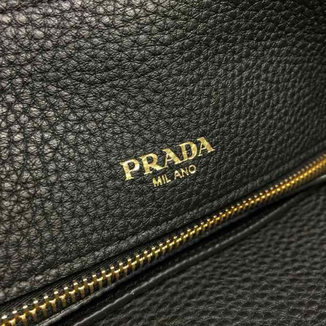 Prada Daino Tote Bag 31cm 1BA157 Calfskin Leather Spring Summer 2018 Collection Black