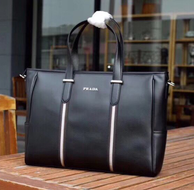 Prada Saffiano Leather Tote Bags PD0123 Black