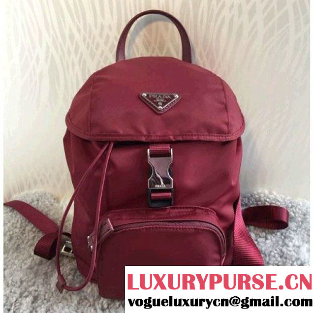 Prada BZ0025 Fabric Backpack Burgundy (1B015-050602 )