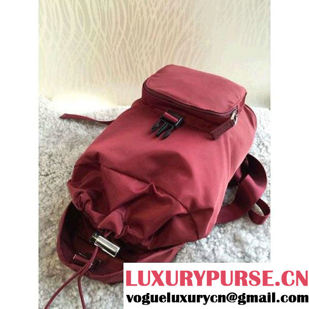 Prada BZ0025 Fabric Backpack Burgundy (1B015-050602 )