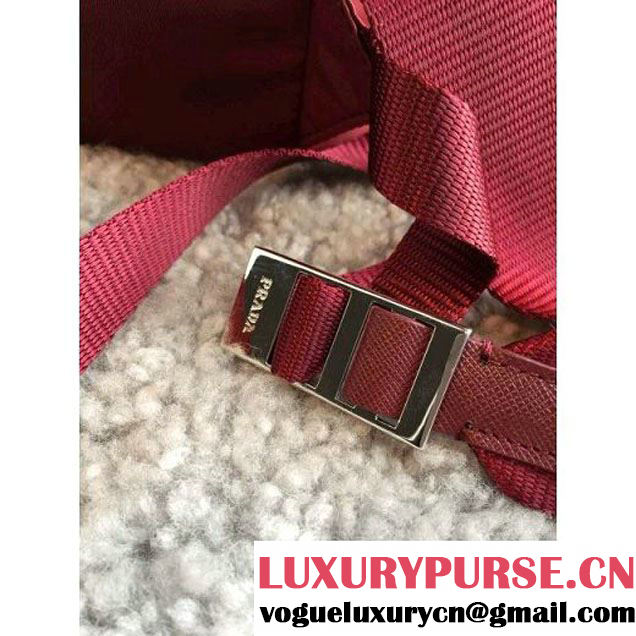 Prada BZ0025 Fabric Backpack Burgundy (1B015-050602 )