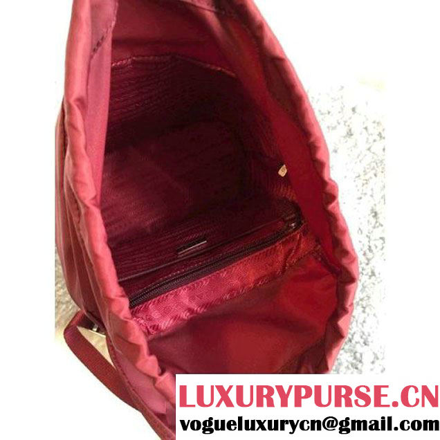 Prada BZ0025 Fabric Backpack Burgundy (1B015-050602 )