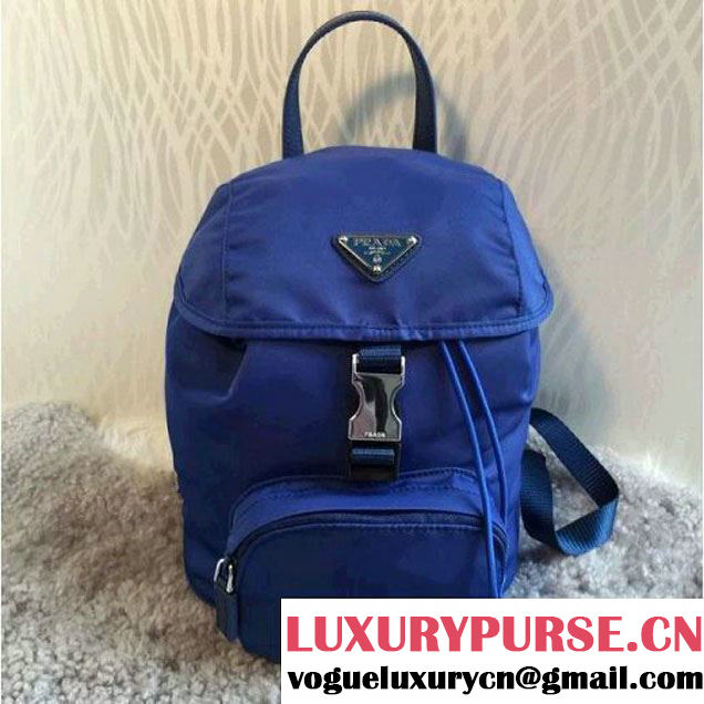 Prada BZ0025 Fabric Backpack Blue (1B015-050603 )