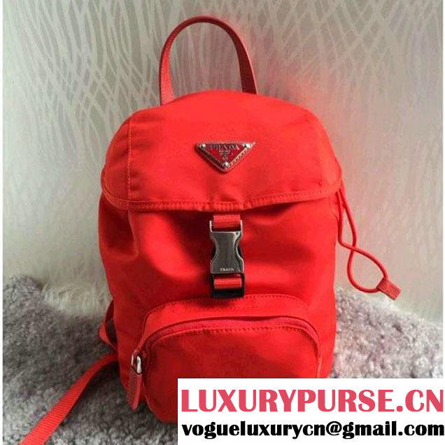 Prada BZ0025 Fabric Backpack Red (1B015-050605 )