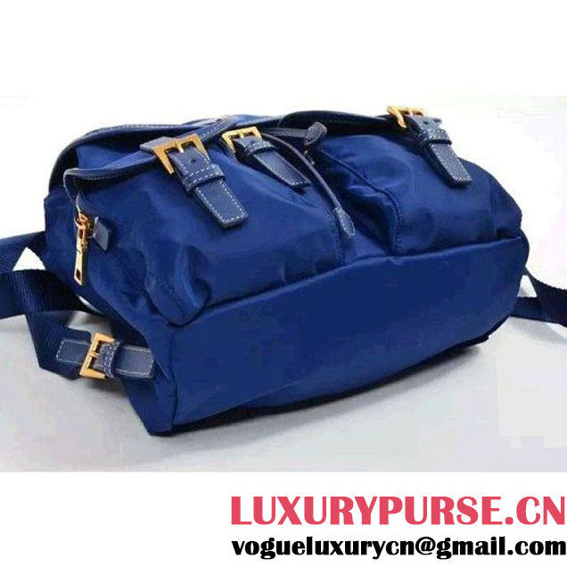 Prada BZ2811 Fabric Backpack In Royal Blue (1A034-062517 )