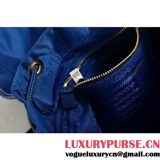 Prada BZ2811 Fabric Backpack In Royal Blue (1A034-062517 )