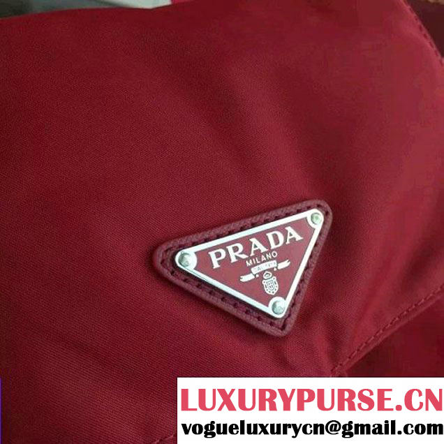 Prada 1BZ677 Fabric Backpack Red 2015 (2A016-090116 )