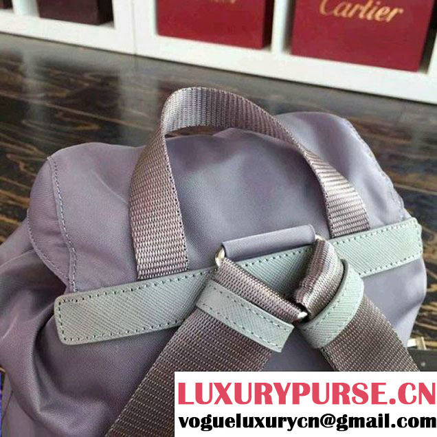 Prada 1BZ677 Fabric Backpack Grey 2015 (2A016-090117 )