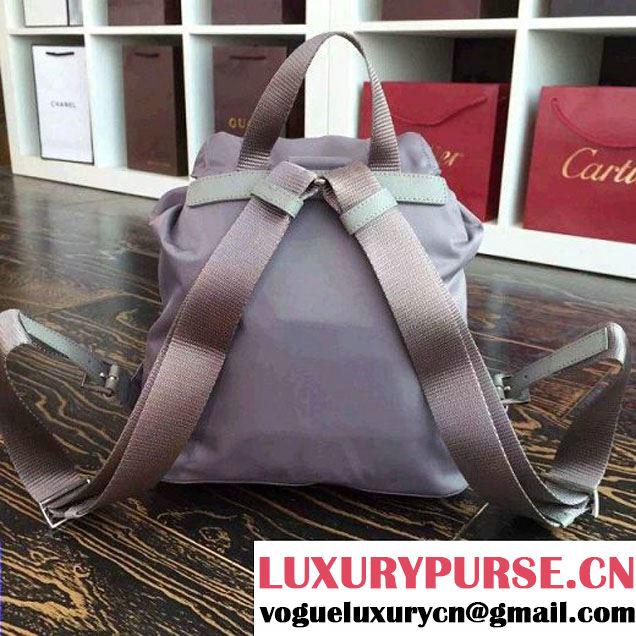 Prada 1BZ677 Fabric Backpack Grey 2015 (2A016-090117 )