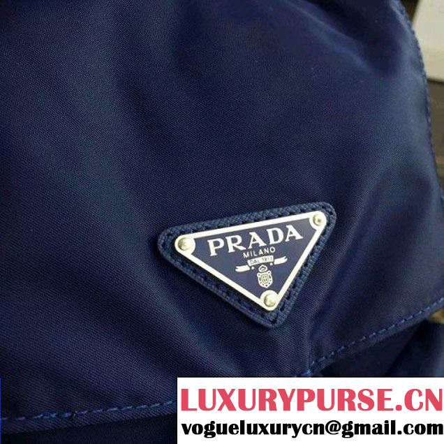 Prada 1BZ677 Fabric Backpack Blue 2015 (2A016-090118 )