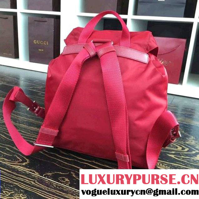 Prada 1BZ811 Fabric Backpack Red 2015 (2A016-090122 )