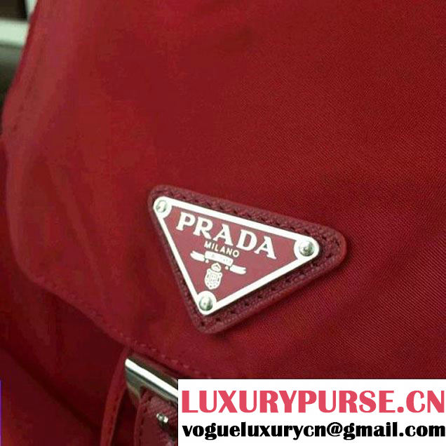 Prada 1BZ811 Fabric Backpack Red 2015 (2A016-090122 )