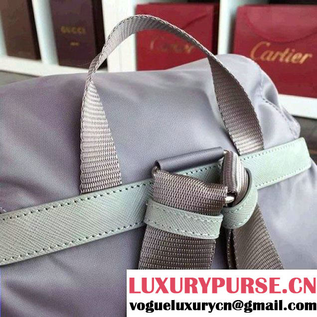 Prada 1BZ811 Fabric Backpack Grey 2015 (2A016-090123 )