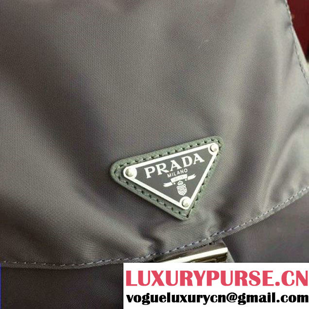 Prada 1BZ811 Fabric Backpack Grey 2015 (2A016-090123 )
