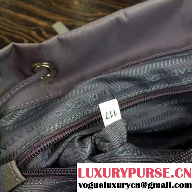 Prada 1BZ811 Fabric Backpack Grey 2015 (2A016-090123 )