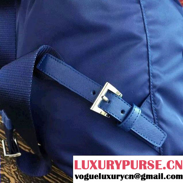 Prada 1BZ811 Fabric Backpack Blue 2015 (2A016-090124 )