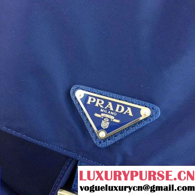 Prada 1BZ811 Fabric Backpack Blue 2015 (2A016-090124 )