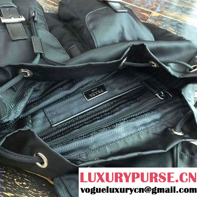 Prada 1BZ811 Fabric Backpack Black 2015 (2A016-090125 )