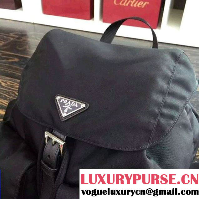 Prada 1BZ811 Fabric Backpack Black 2015 (2A016-090125 )