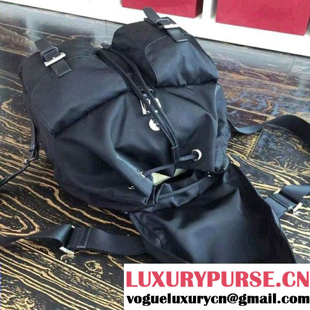 Prada 1BZ811 Fabric Backpack Black 2015 (2A016-090125 )