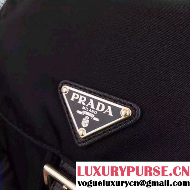 Prada 1BZ811 Fabric Backpack Black 2015 (2A016-090125 )