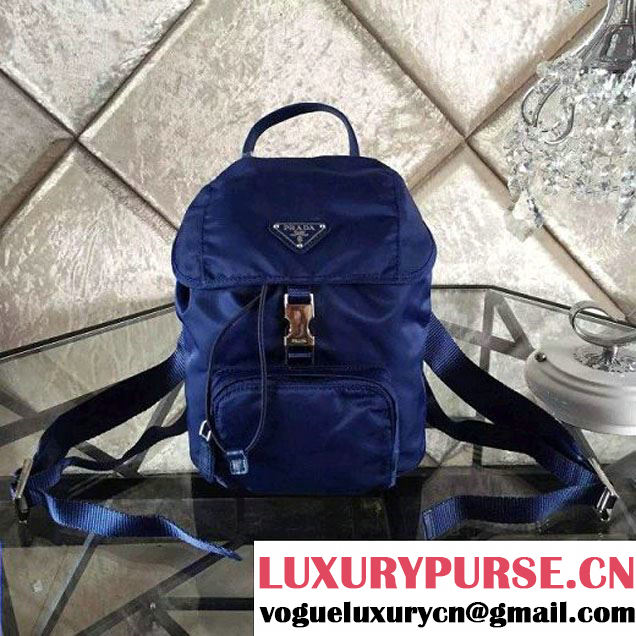 Prada BZ0025 Fabric Backpack Blue 2015 (2A137-090201 )