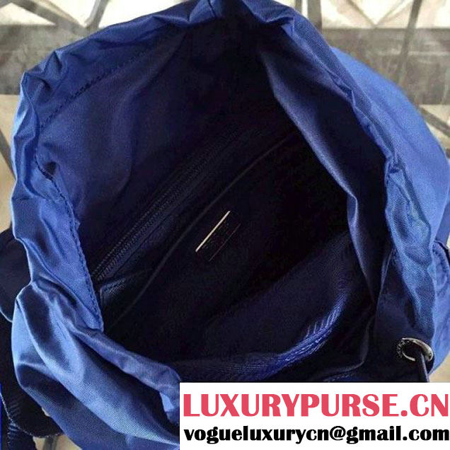 Prada BZ0025 Fabric Backpack Blue 2015 (2A137-090201 )