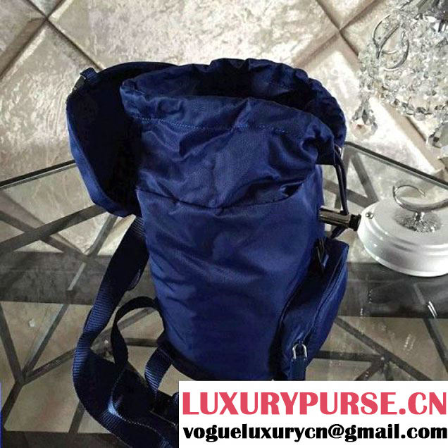 Prada BZ0025 Fabric Backpack Blue 2015 (2A137-090201 )