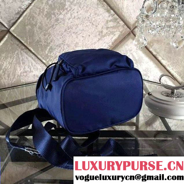 Prada BZ0025 Fabric Backpack Blue 2015 (2A137-090201 )