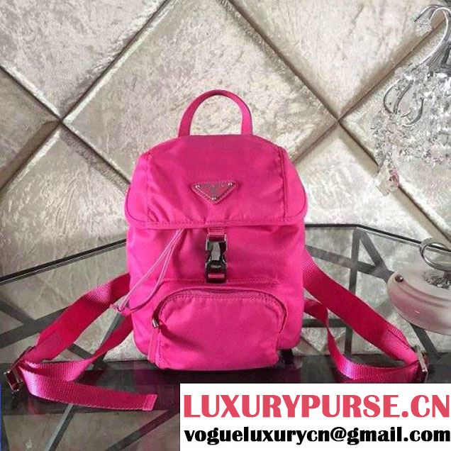 Prada BZ0025 Fabric Backpack Fuchsia 2015 (2A137-090202 )