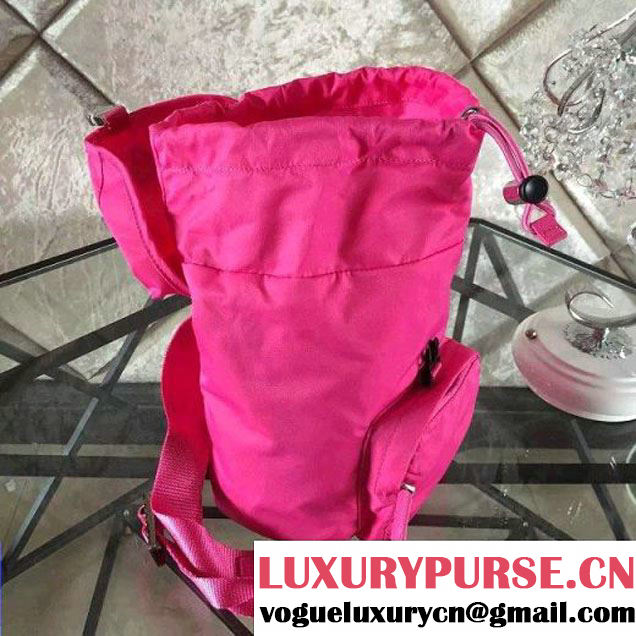 Prada BZ0025 Fabric Backpack Fuchsia 2015 (2A137-090202 )