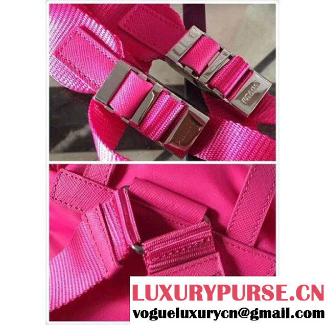Prada BZ0025 Fabric Backpack Fuchsia 2015 (2A137-090202 )