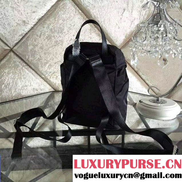 Prada BZ0025 Fabric Backpack Black 2015 (2A137-090203 )