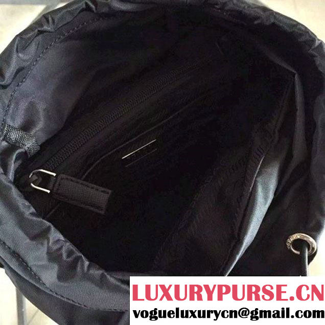 Prada BZ0025 Fabric Backpack Black 2015 (2A137-090203 )