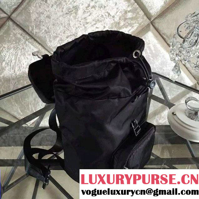 Prada BZ0025 Fabric Backpack Black 2015 (2A137-090203 )
