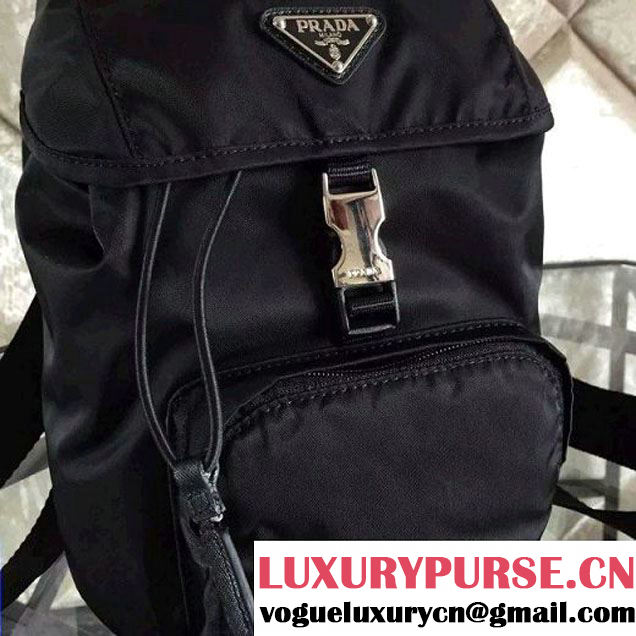 Prada BZ0025 Fabric Backpack Black 2015 (2A137-090203 )