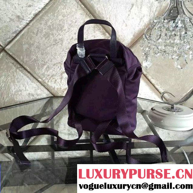 Prada BZ0025 Fabric Backpack Purple 2015 (2A137-090205 )