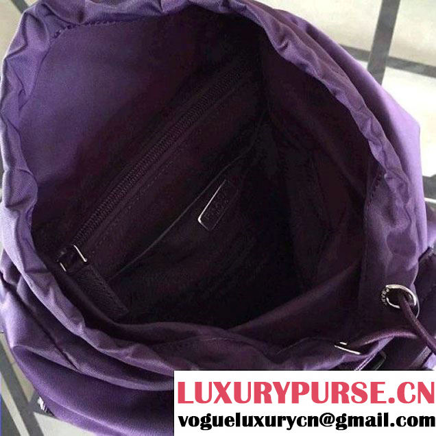 Prada BZ0025 Fabric Backpack Purple 2015 (2A137-090205 )