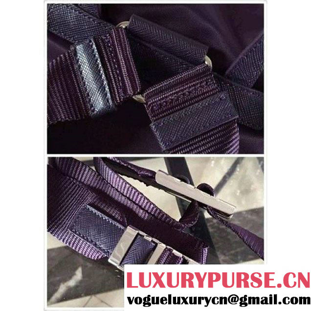 Prada BZ0025 Fabric Backpack Purple 2015 (2A137-090205 )