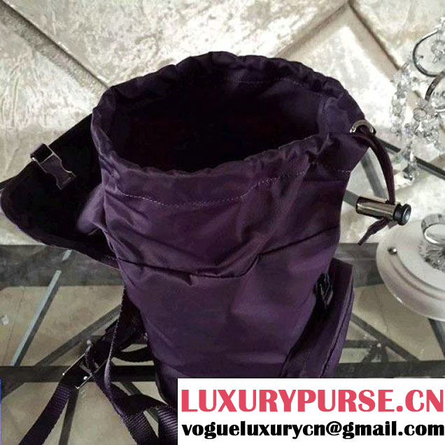 Prada BZ0025 Fabric Backpack Purple 2015 (2A137-090205 )