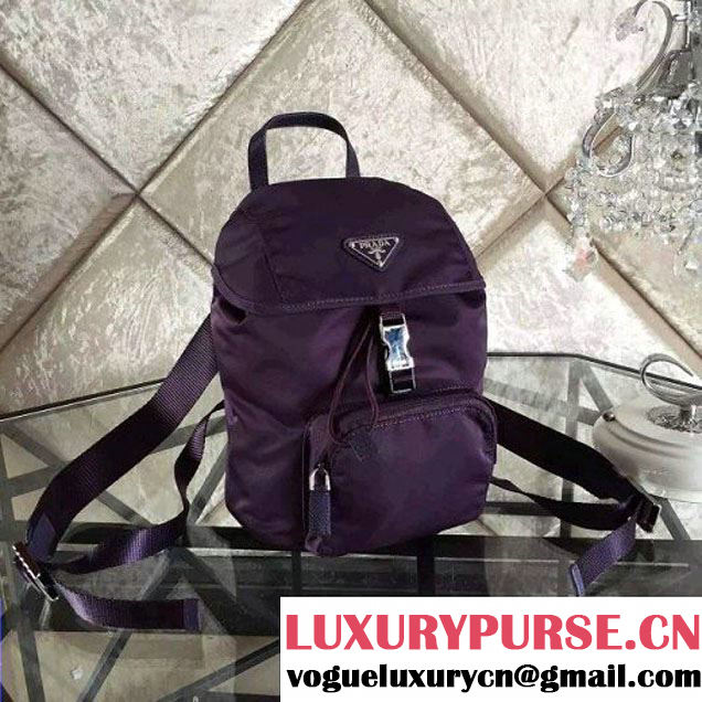 Prada BZ0025 Fabric Backpack Purple 2015 (2A137-090205 )